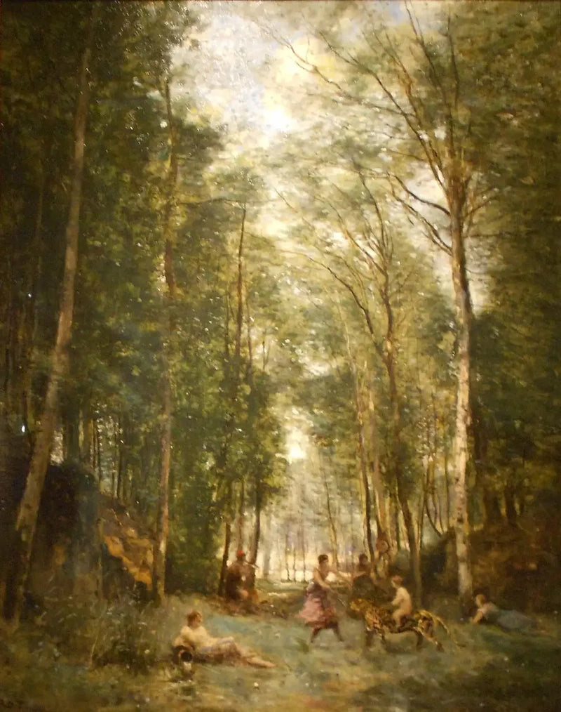 Kevään Bacchanale: Muisto Marly-le-Roin - Jean-Baptiste Camille Corot