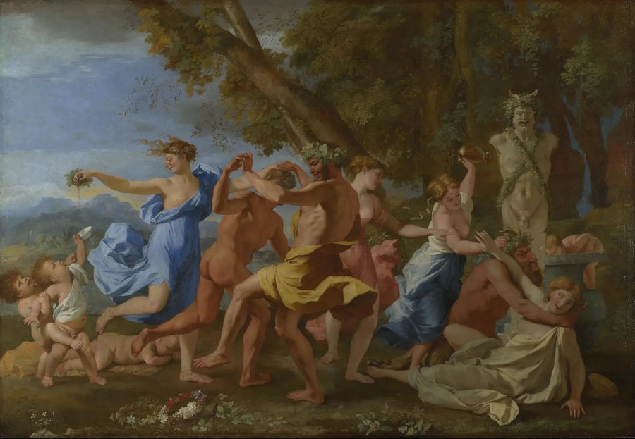 Bacchanale ennen termiä - Nicolas Poussin