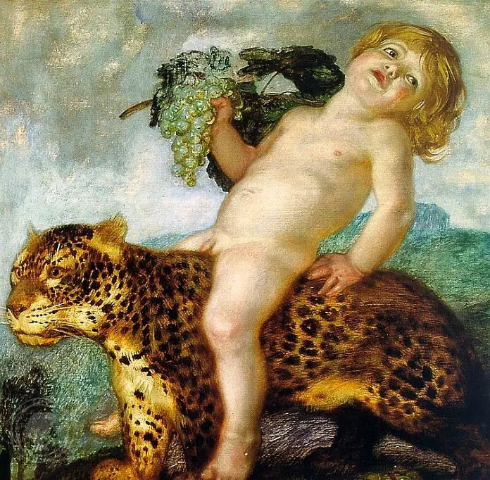 Bacchus Lapsi Nousemassa Pantterin Selässä - Franz Von Stuck