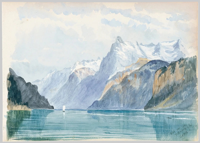 Uri lahti, Brunnen (Sveitsin luonnosvihko 1870) - John Singer Sargent