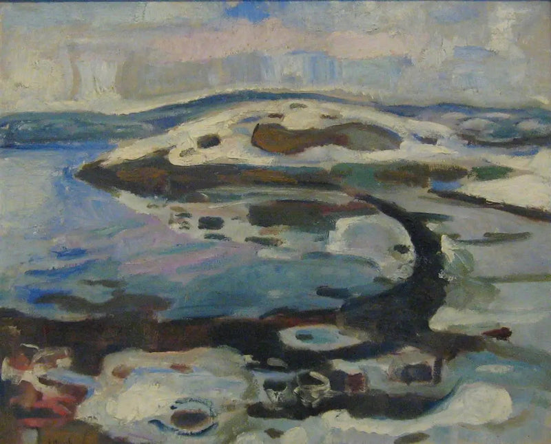 Lahti vuonon lähellä talvella - Edvard Munch