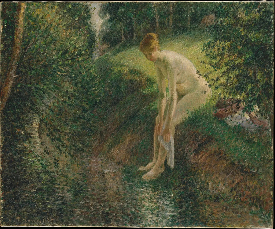 Uimari metsässä - Camille Pissarro