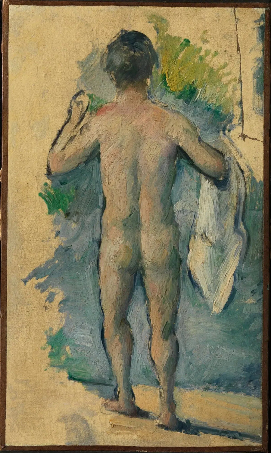 Seisova uimari, nähtynä takaa - Paul Cézanne