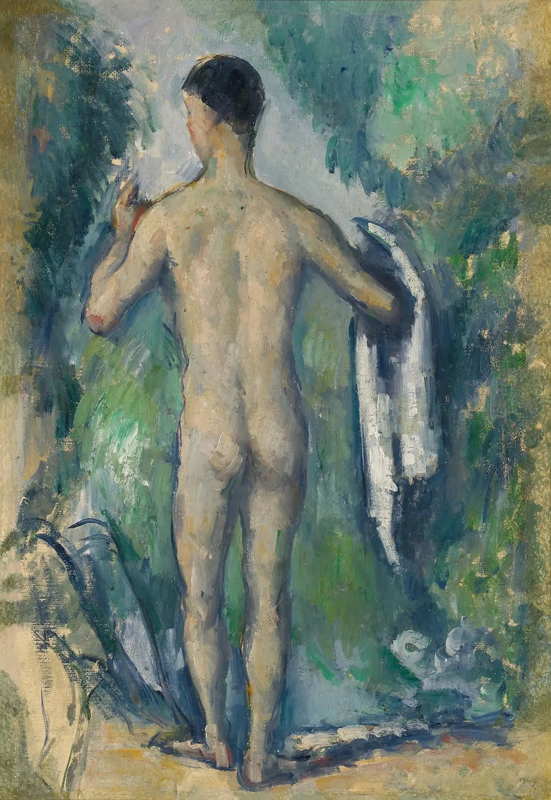 Seisova uimari, nähtynä takaa - Paul Cézanne