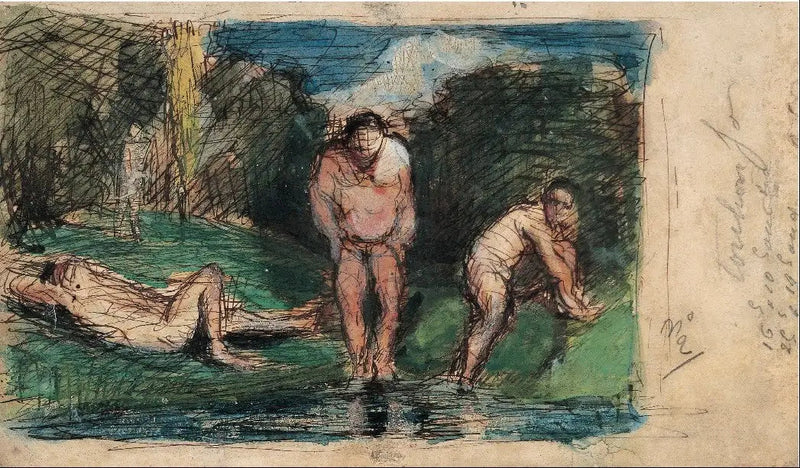 Uimareita levossa - Paul Cézanne
