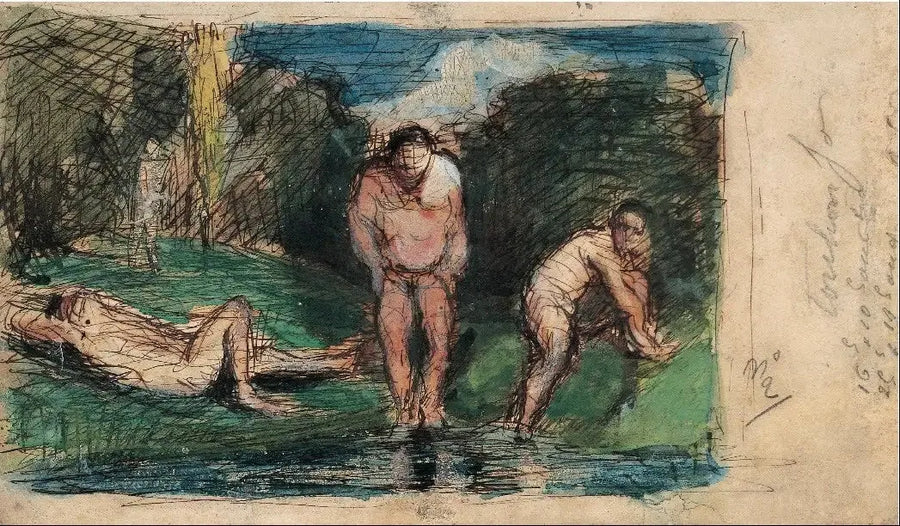 Uimareita levossa - Paul Cézanne