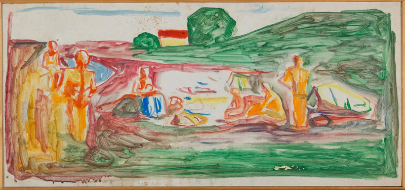 Uimarit rannalla - Edvard Munch