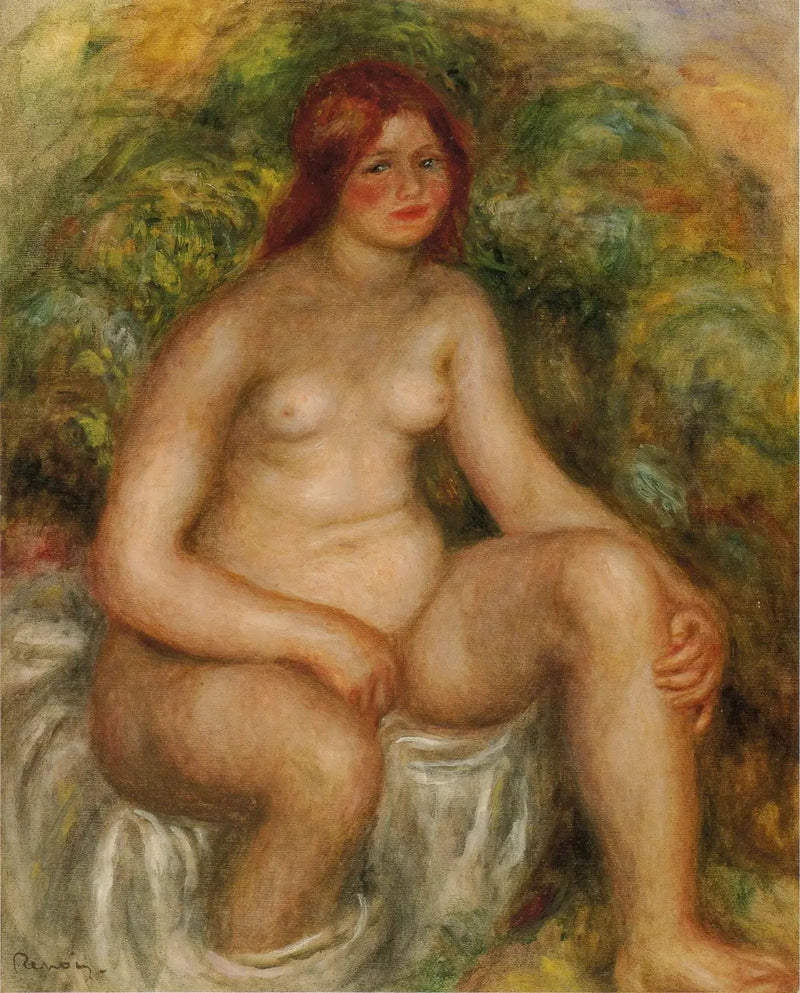 Istuva uimari - Pierre-Auguste Renoir
