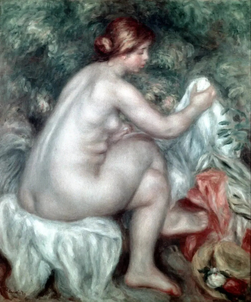 Hattupäinen uimari - Pierre-Auguste Renoir