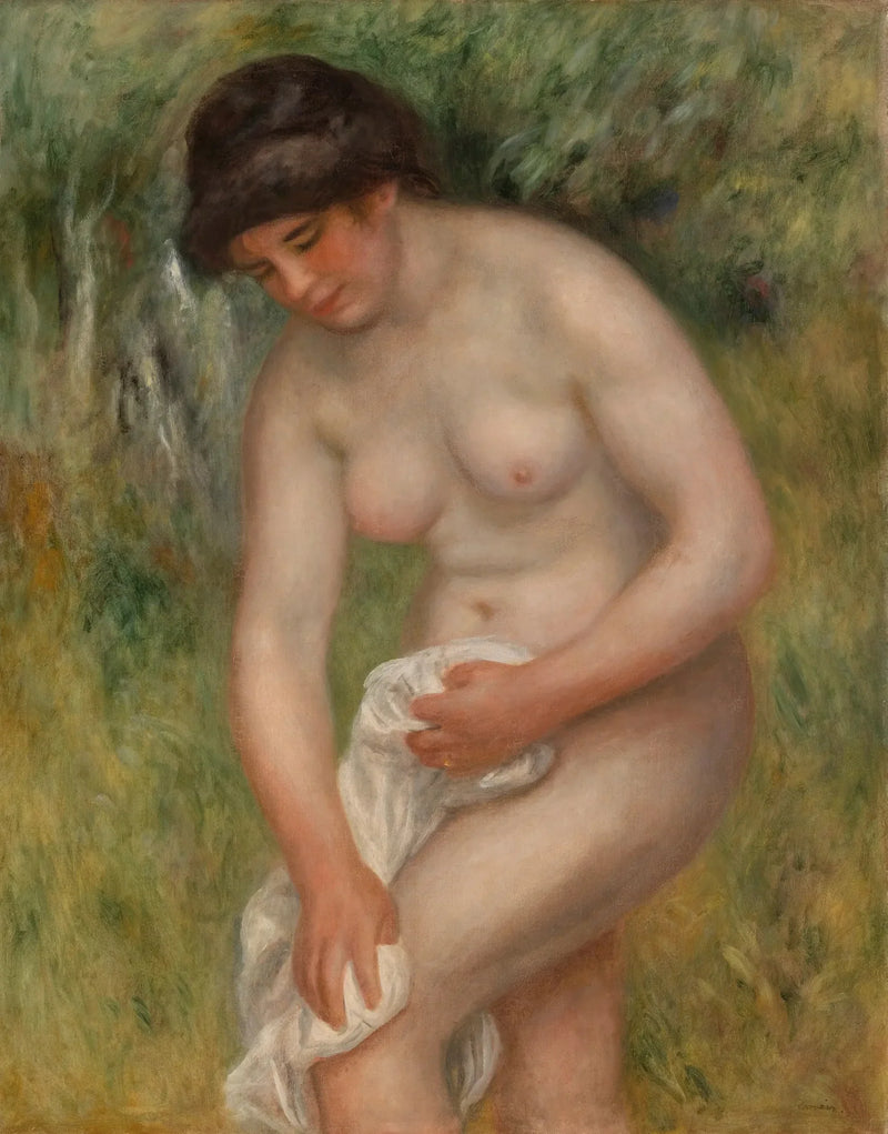Kuivuva uimari (Uimari, joka pyyhkii itseään) - Pierre-Auguste Renoir
