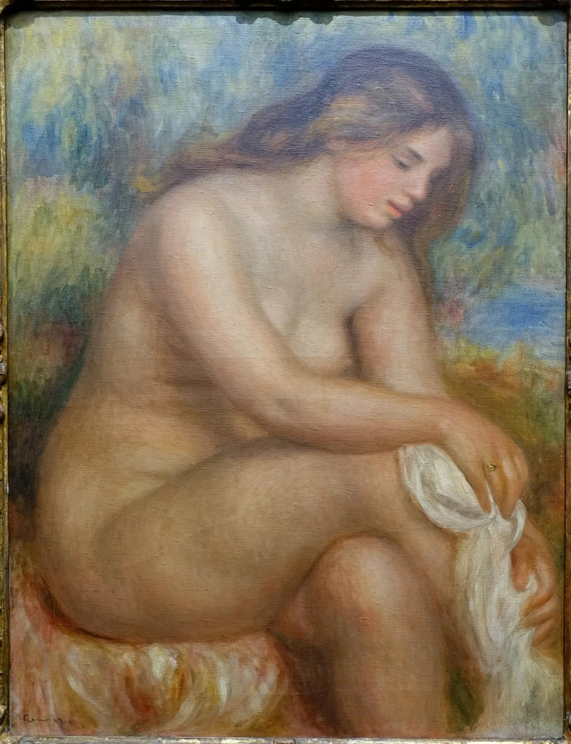 Oikean jalan kuivaava uimari - Pierre-Auguste Renoir