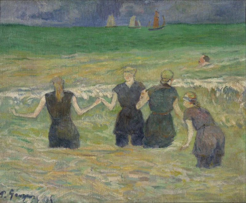 Dieppen uimareita - Paul Gauguin