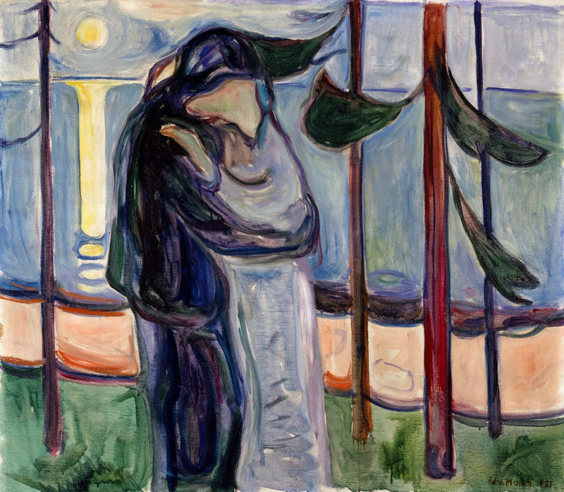 Suudelma rannalla - Edvard Munch