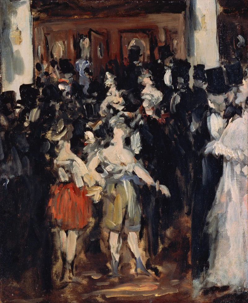 Naamiaiset oopperassa - Édouard Manet