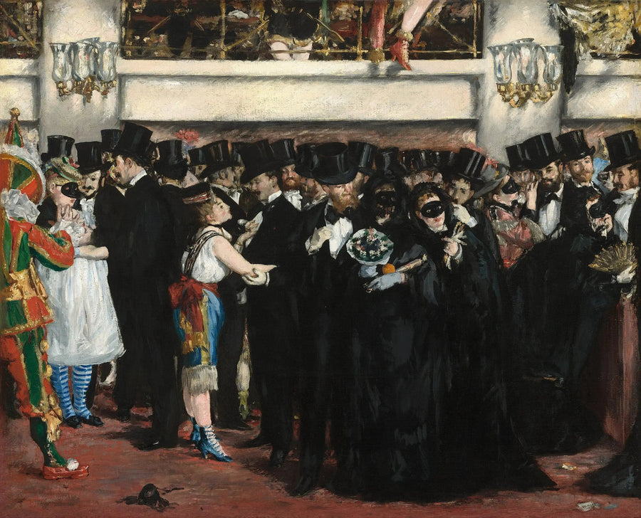 Naamiaiset oopperassa - Édouard Manet