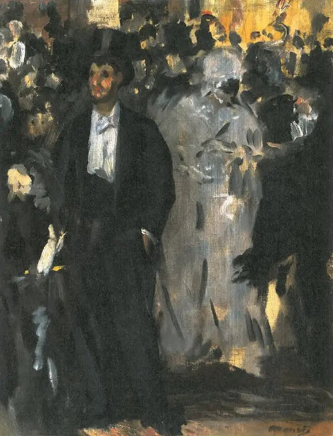 Naamiaiset oopperassa - Édouard Manet
