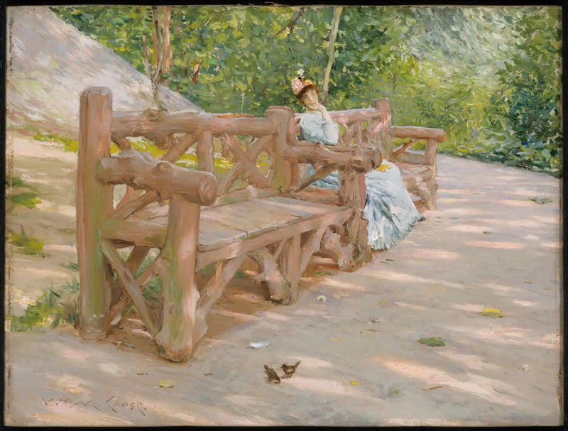 Leikkipuiston penkki - William Merritt Chase