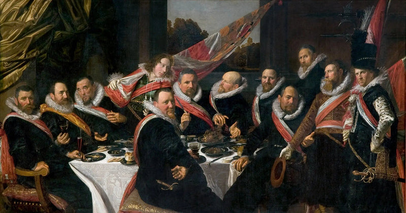 Saint-Georgen jousimiehien upseerien juhla, Haarlem 1616 - Frans Hals
