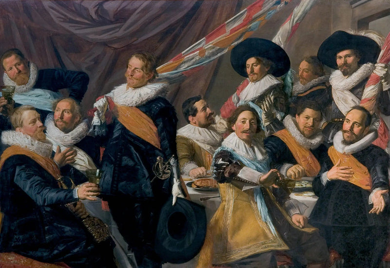 Saint-Georgen jousimiehien upseerien juhla, Haarlem 1627 - Frans Hals