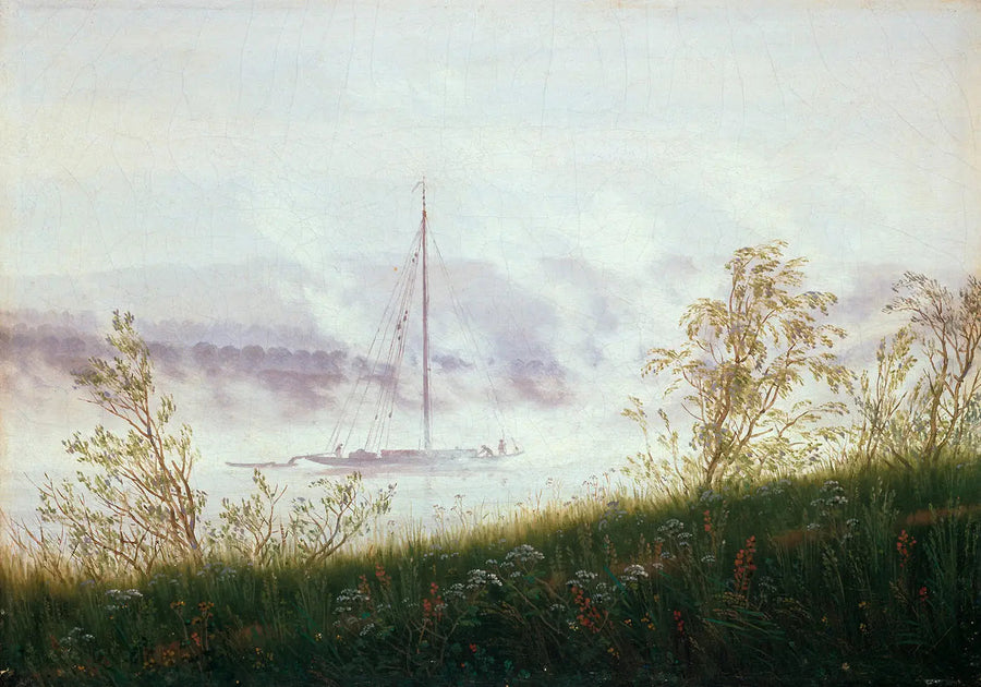 Aamu-usvassa oleva vene - Caspar David Friedrich