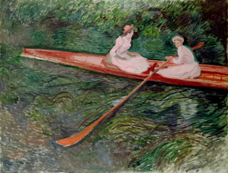 Vaaleanpunainen vene W1249 - Claude Monet