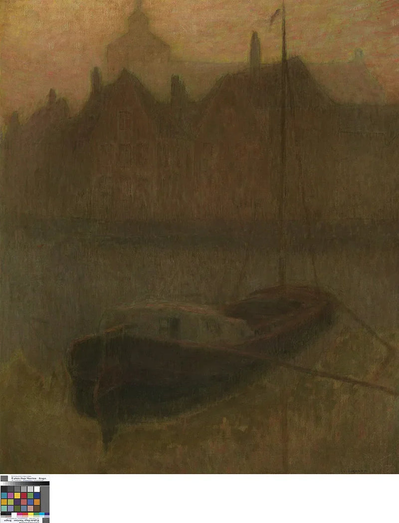 Vene kanavalla (aamu) - Henri Le Sidaner