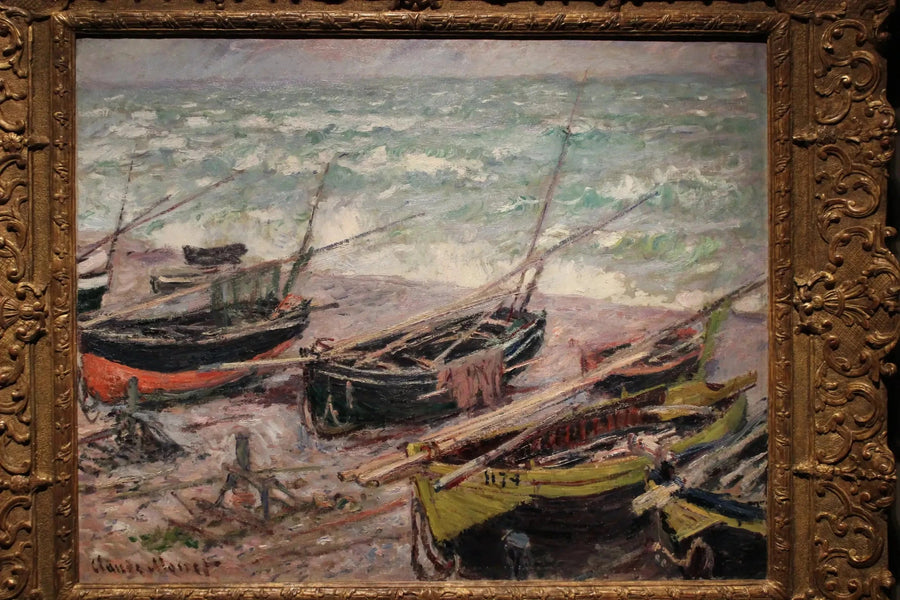 Kalastusveneet in Étretat W1028 - Claude Monet