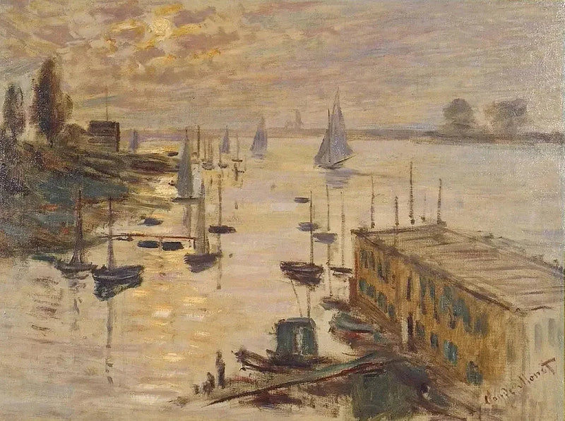 Argenteuilin allas näkyy W334-tiesillalta - Claude Monet