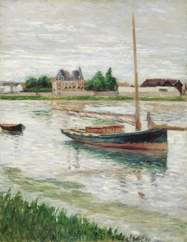 Ankkuroitu vene Seine-joella, Argenteuil - Gustave Caillebotte