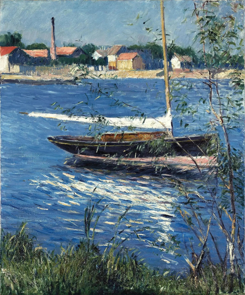 Ankkuroitu vene Seine-joella Argenteuil'ssa - Gustave Caillebotte