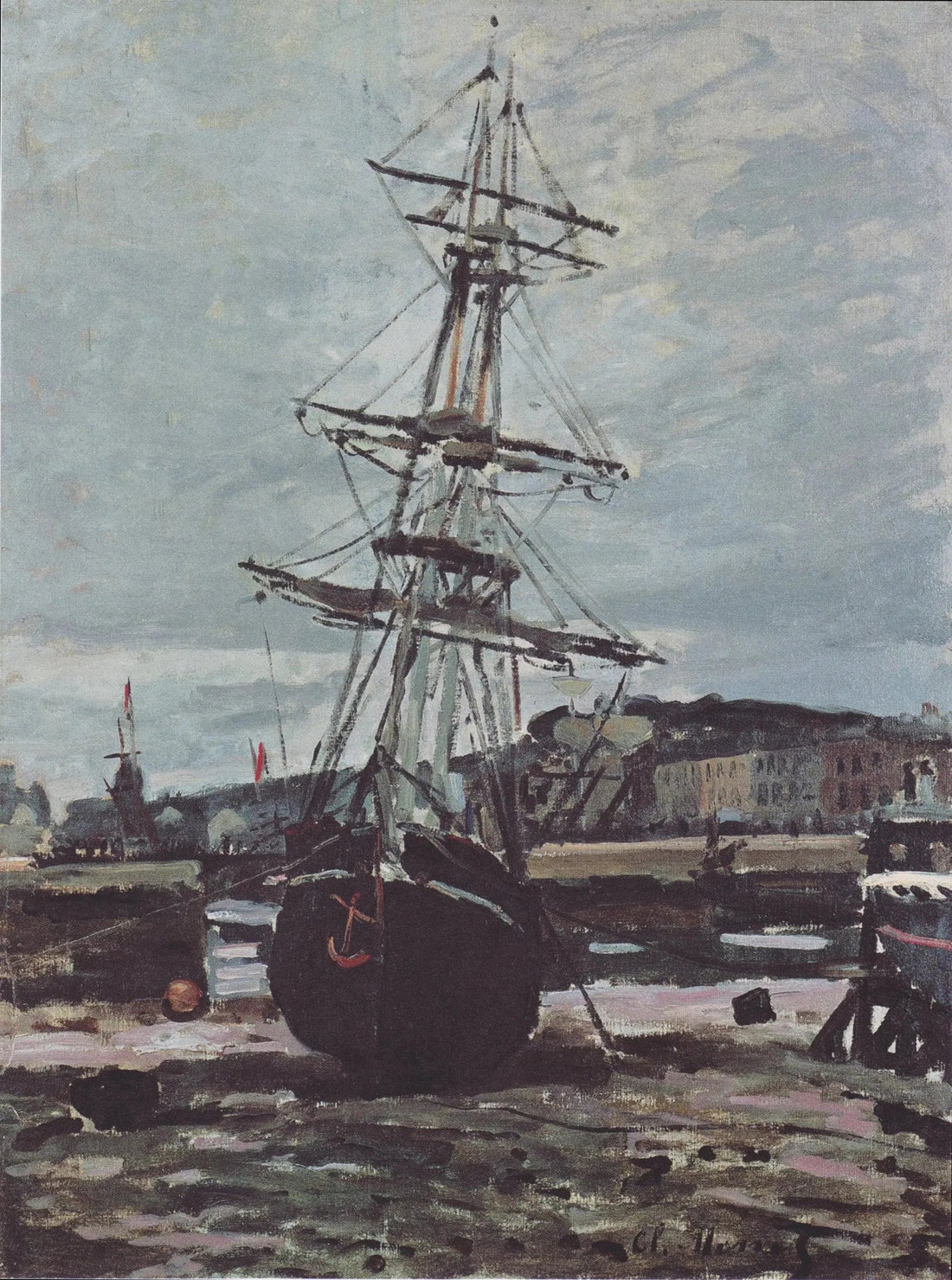 Haaksirikkoutunut laiva Fécampissa - Claude Monet