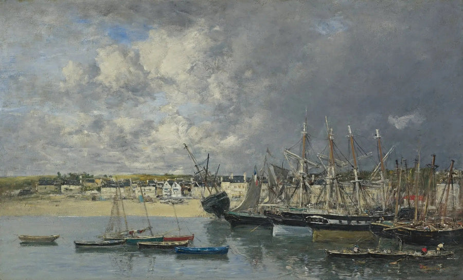 Ankkuriveneet satamassa, Portrieux - Eugène Boudin