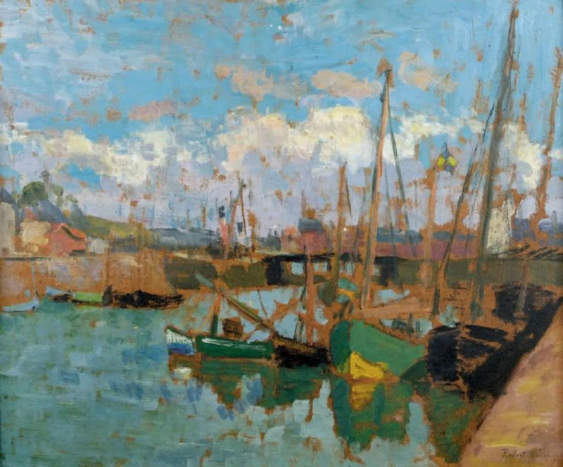 Laivat satamassa - Robert Antoine Pinchon