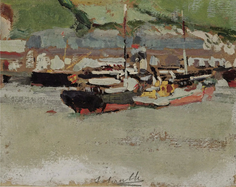 Laivoja satamassa - Joaquín Sorolla