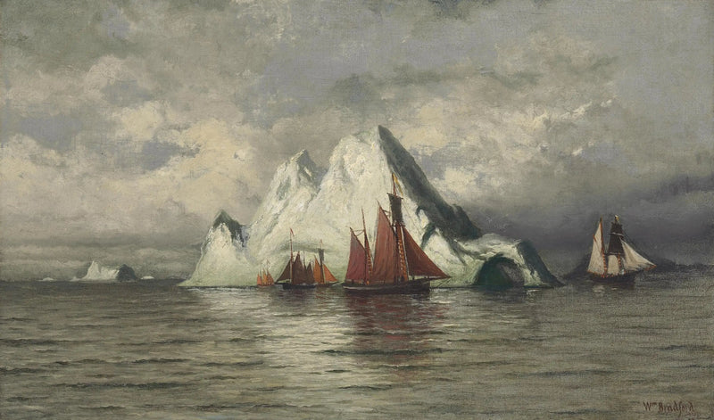 Kalastusveneet ja jäävuoret - William Bradford