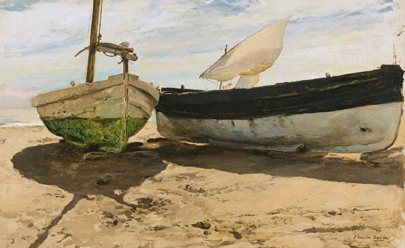 Kalastusaluksia rannalla, Valencia - Joaquín Sorolla