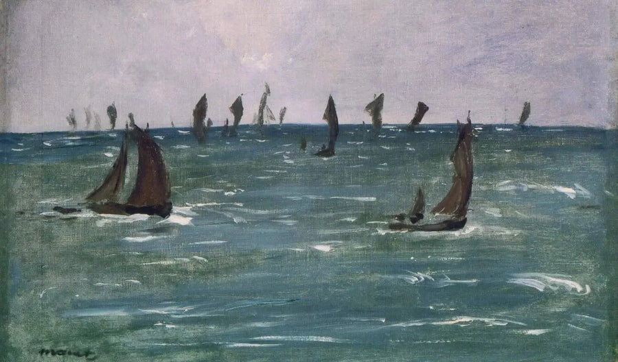 Laivat merellä, Gascognen lahti - Édouard Manet