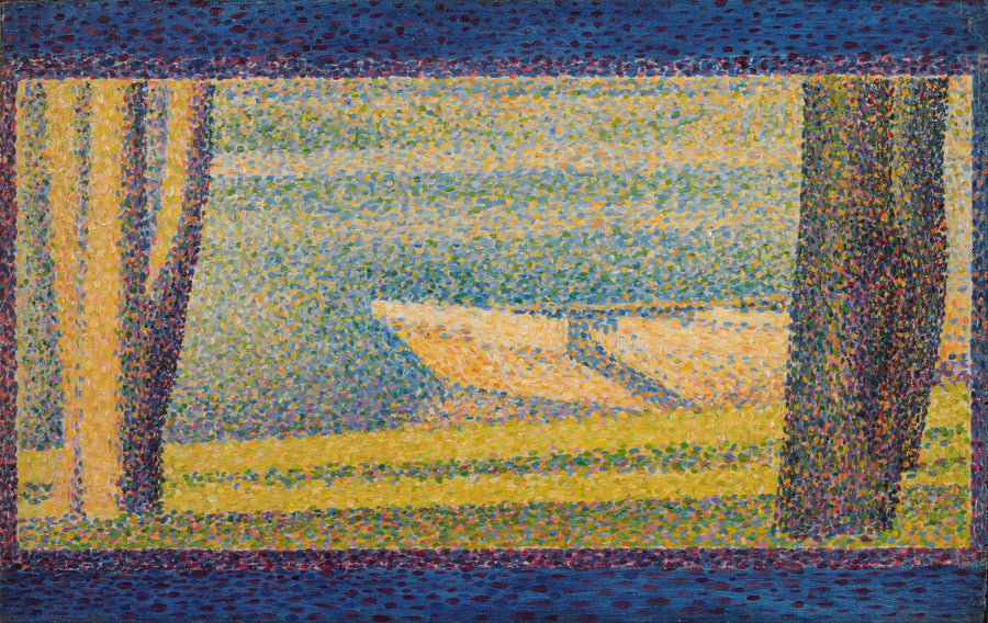 Laivat ja puut ankkuroituna - Georges Seurat