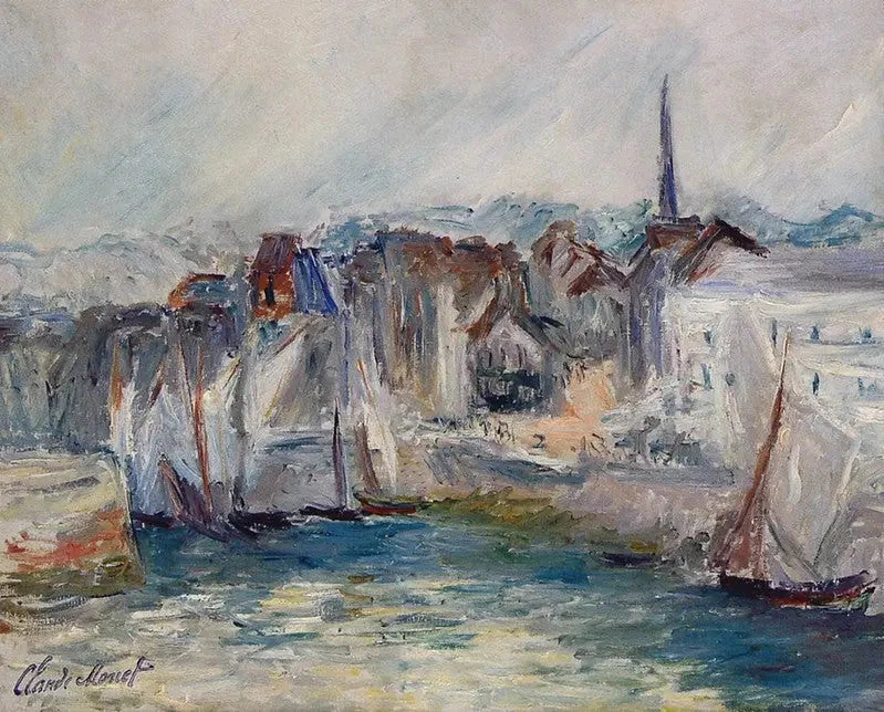 Veneet satamassa Honfleur, Marmottan W1846 - Claude Monet