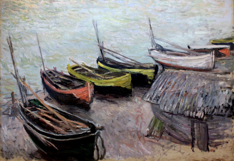Veneet rannalla in Étretat W824 - Claude Monet