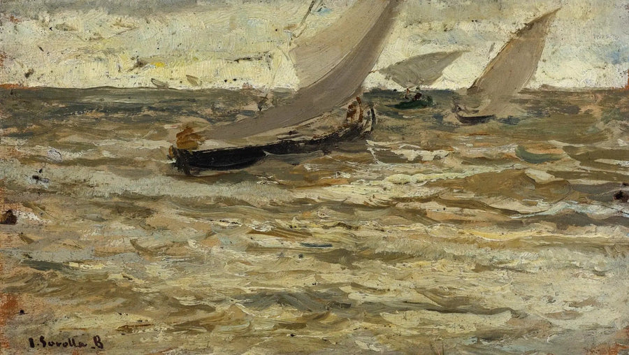 Satamasta lähtevät veneet, Asturiat - Joaquín Sorolla