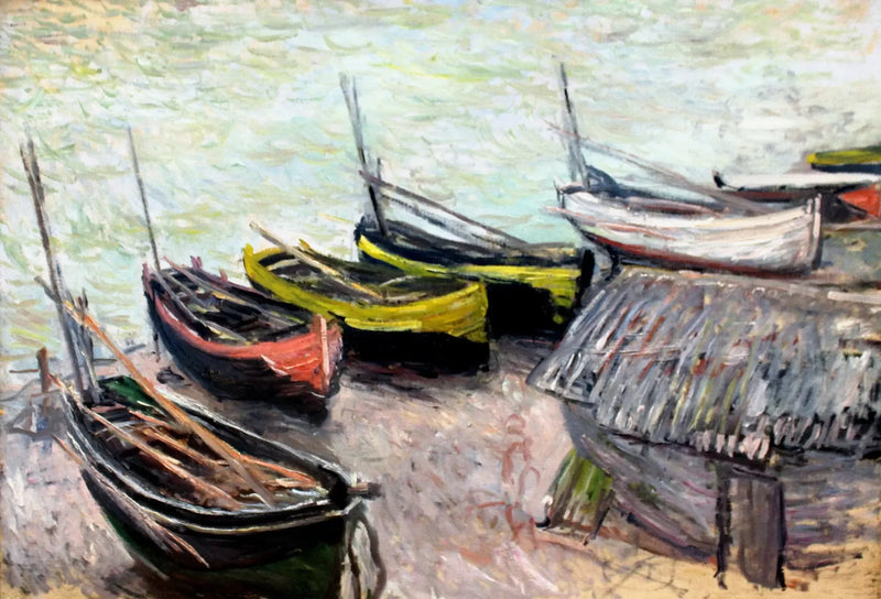 Veneet rannalla Étretatissa - Claude Monet