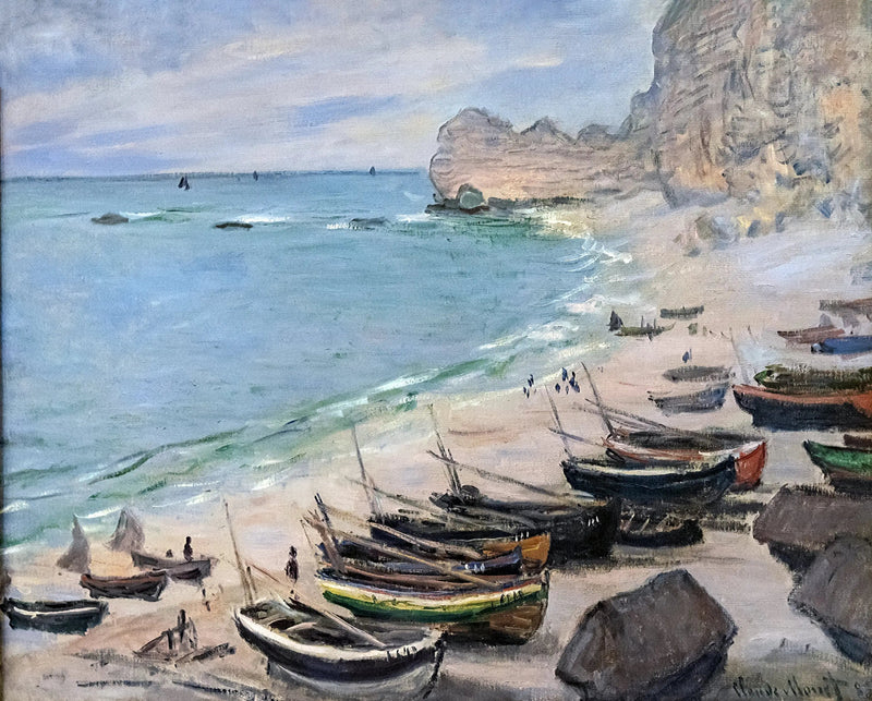 Veneet rannalla Étretatissa - Claude Monet