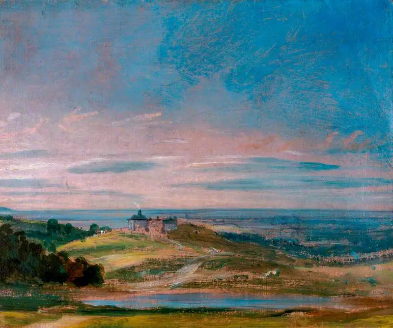 Rakennukset rinteessä Hampsteadin lähellä - John Constable
