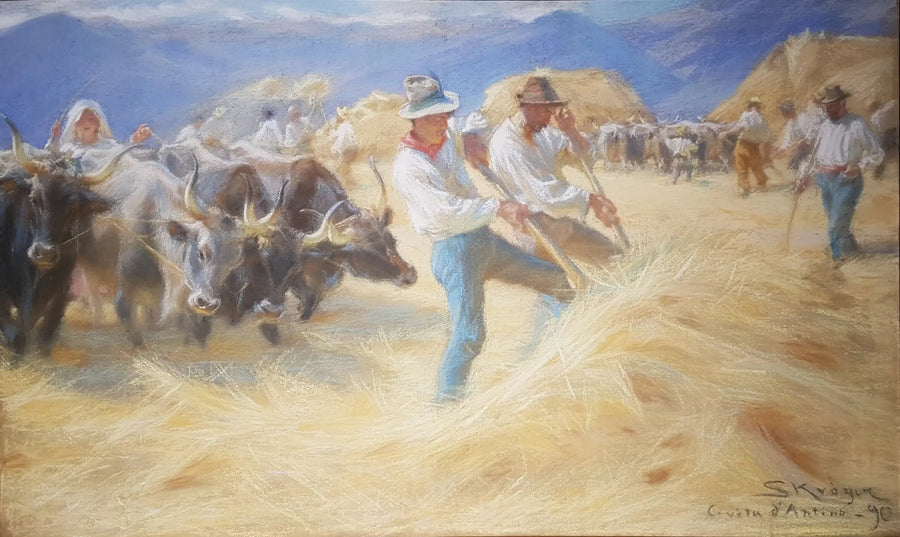 Viljely Civita d'Antinossa. Pastelli - Peder Severin Krøyer