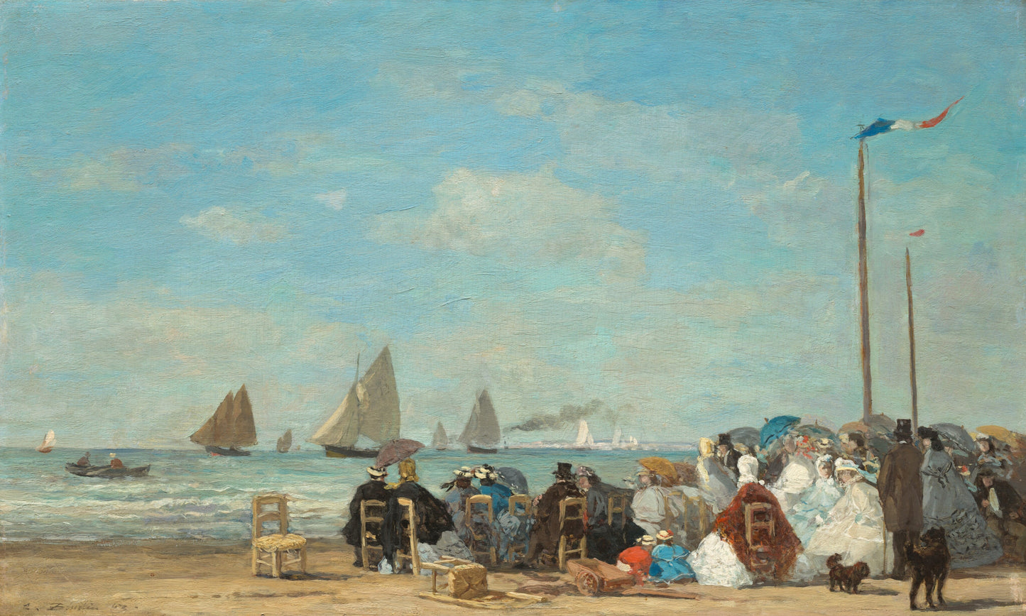🏖️ Rantakohtaus Trouvillessa – Eugène Boudin (1863)