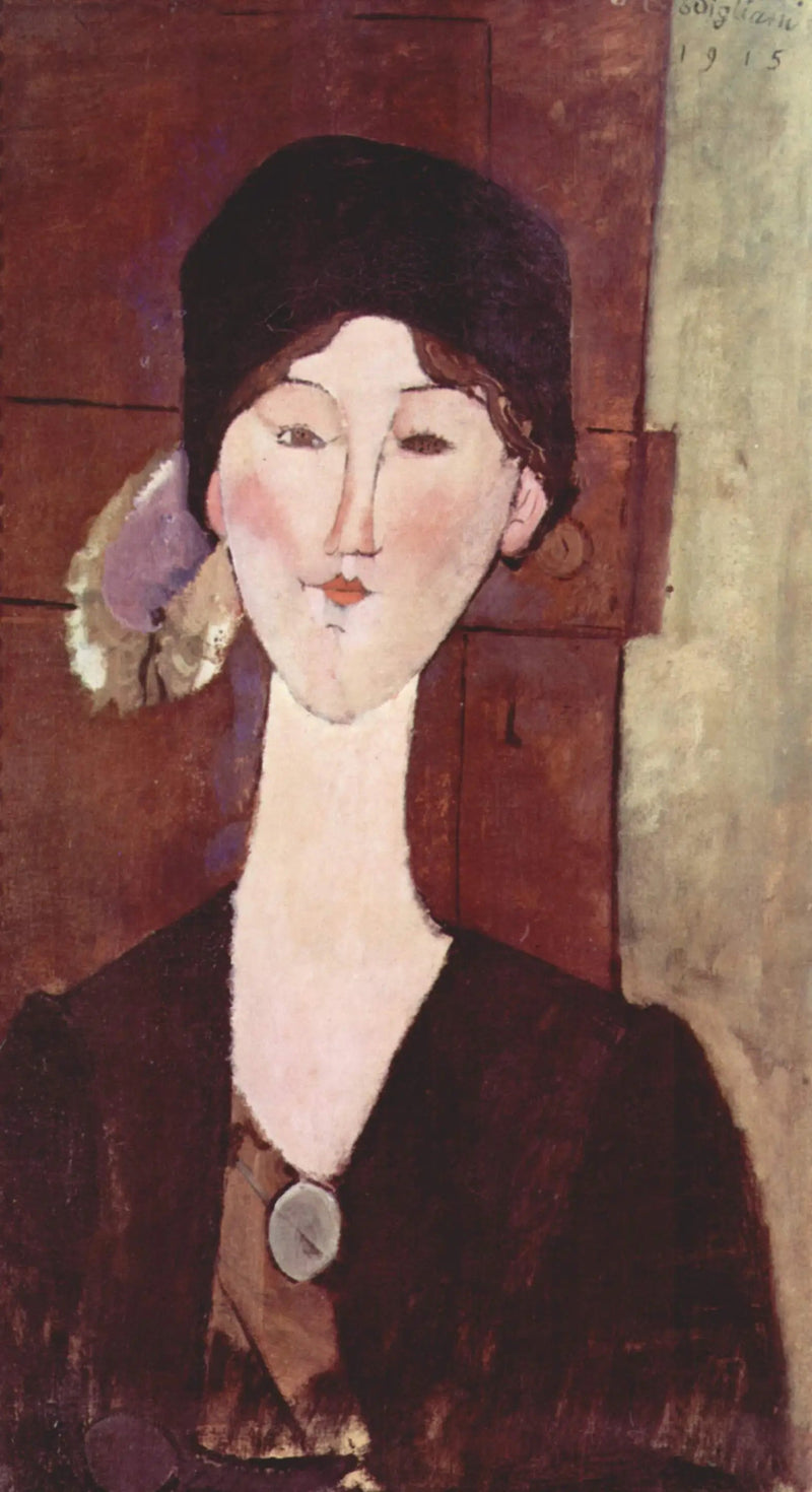 Beatrice Hastings oven edessä - Amedeo Modigliani