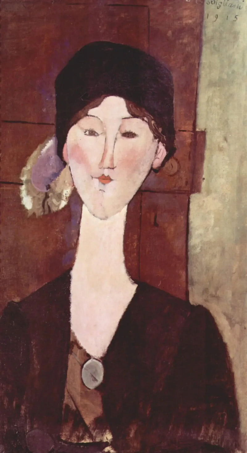 Beatrice Hastings oven edessä - Amedeo Modigliani
