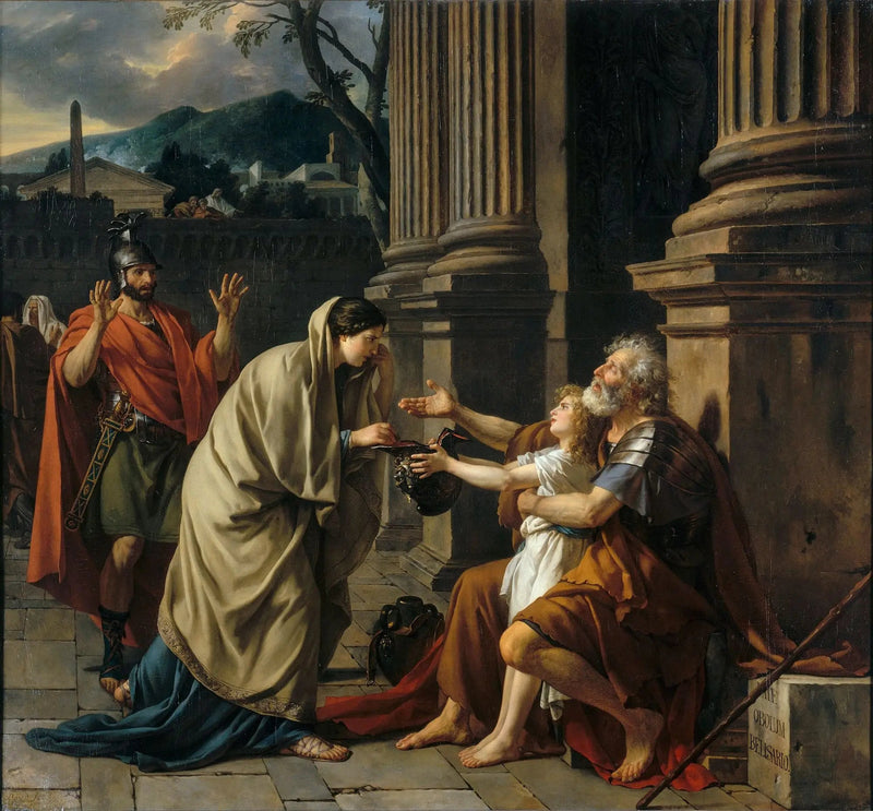 Bélisaire kerjäämässä almuja - Jacques-Louis David