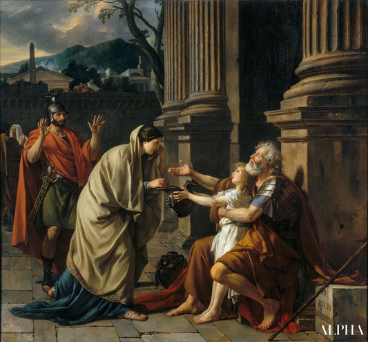 Belisarius demandant l'aumône - Jacques-Louis David - Reproductions de tableaux et peintures haut de gamme